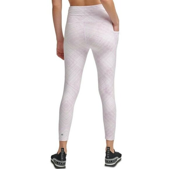 DKNY Crossover-Front Tie-Dyed Leggings Pink Size XS MSRP $60 - Picture 2 of 2